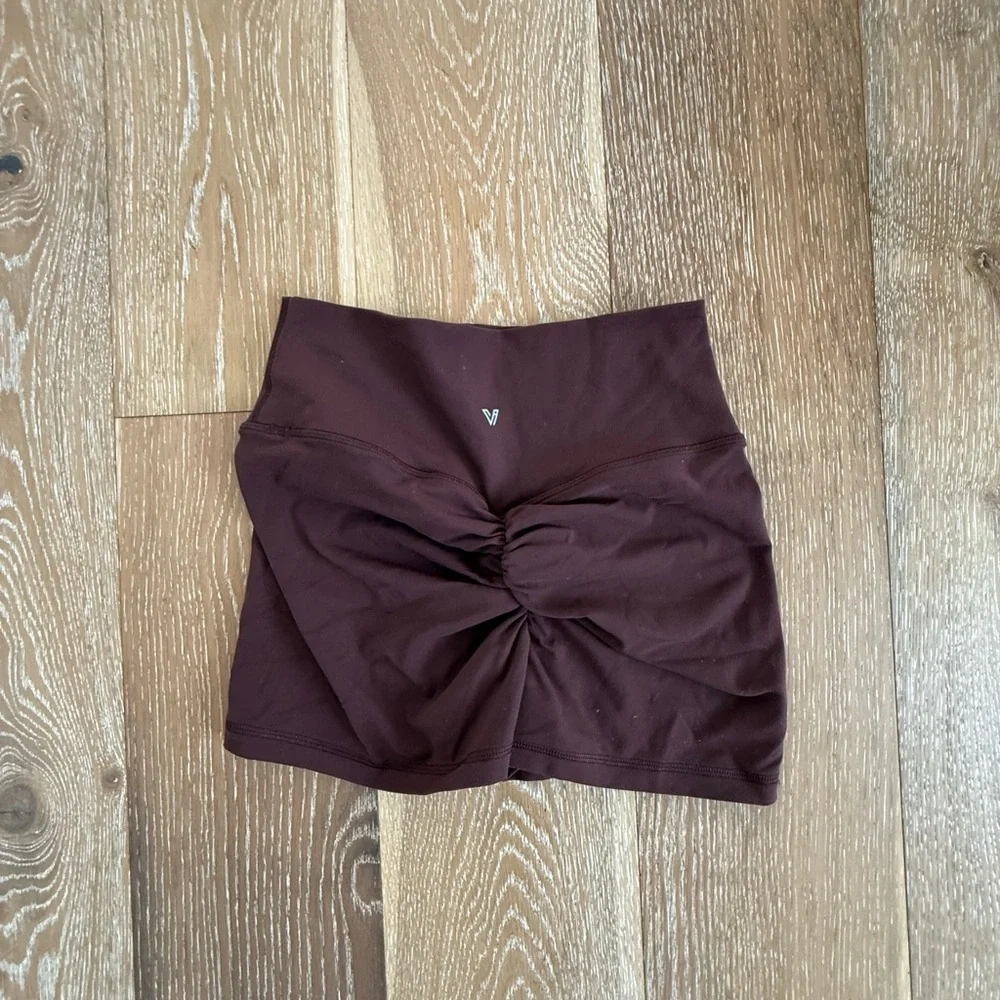 Lingerie Set-Pink Lace , Workout shorts- Brown - Picture 6 of 6